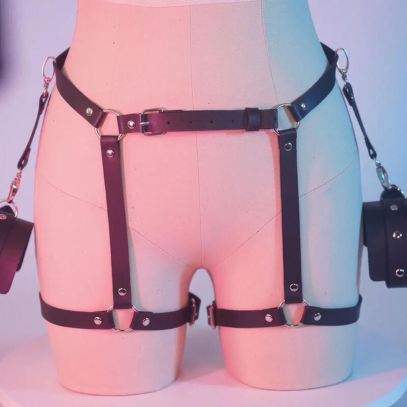 Harnais BDSM Femme Cuir (Set)