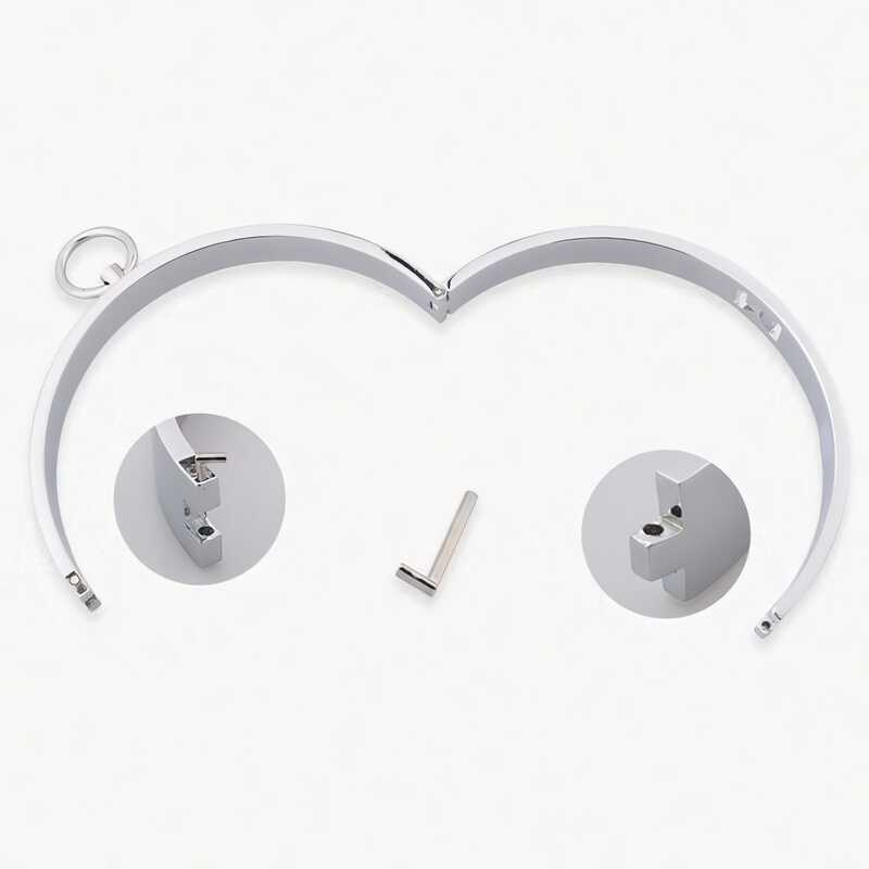 Collier BDSM Métal + Laisse